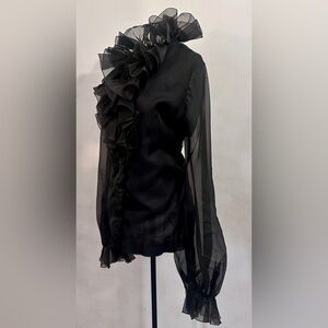 Saashi Vintage Panel Ruffle Blouse